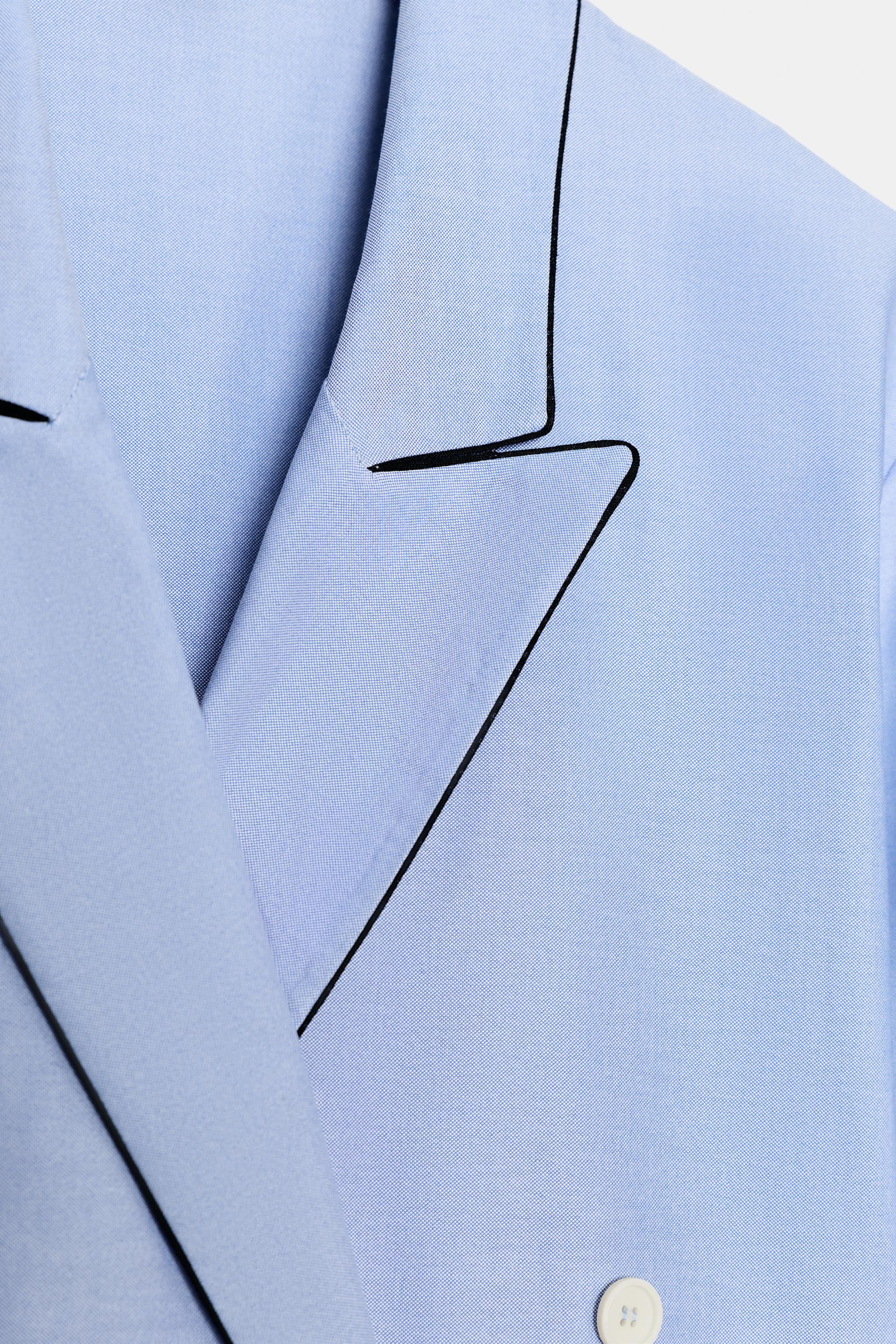 ZW COLLECTION CONTRAST PIPING WRAP SHIRT